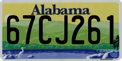 AL license plate 67CJ261
