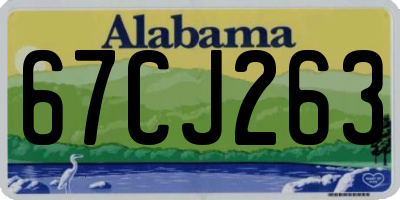 AL license plate 67CJ263
