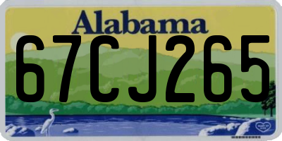 AL license plate 67CJ265