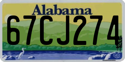 AL license plate 67CJ274