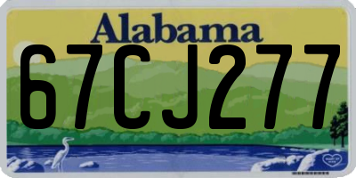 AL license plate 67CJ277