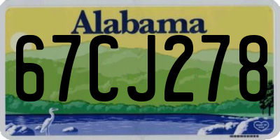 AL license plate 67CJ278