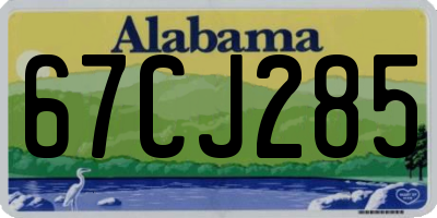 AL license plate 67CJ285