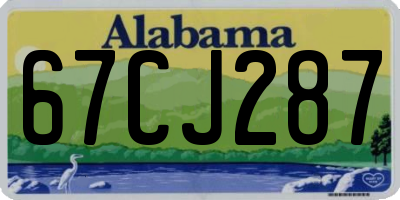 AL license plate 67CJ287