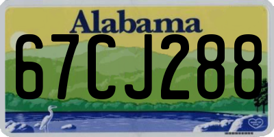 AL license plate 67CJ288