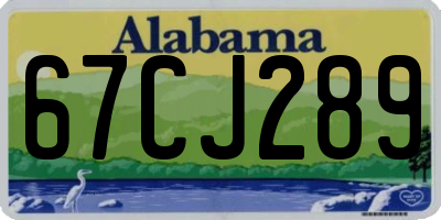 AL license plate 67CJ289