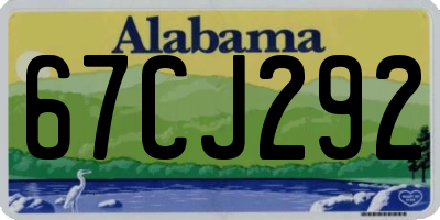 AL license plate 67CJ292