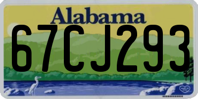 AL license plate 67CJ293