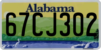 AL license plate 67CJ302