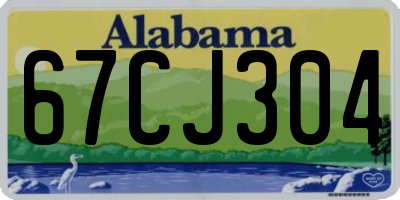 AL license plate 67CJ304