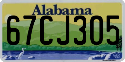 AL license plate 67CJ305