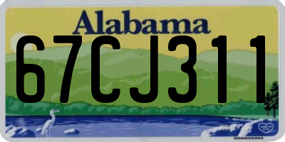 AL license plate 67CJ311