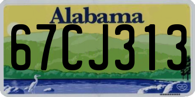AL license plate 67CJ313