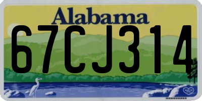 AL license plate 67CJ314