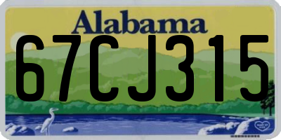 AL license plate 67CJ315