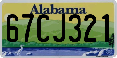 AL license plate 67CJ321