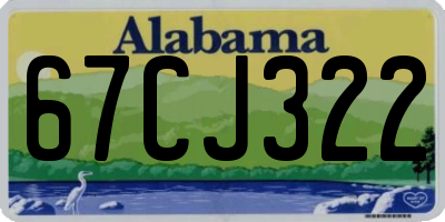 AL license plate 67CJ322