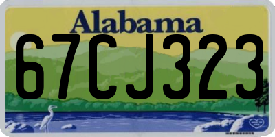 AL license plate 67CJ323