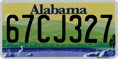AL license plate 67CJ327