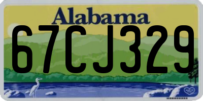 AL license plate 67CJ329