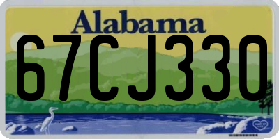 AL license plate 67CJ330