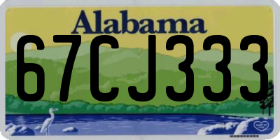 AL license plate 67CJ333