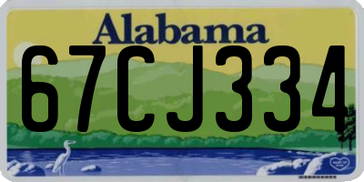 AL license plate 67CJ334