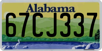 AL license plate 67CJ337