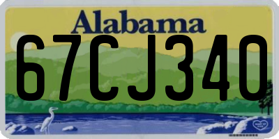 AL license plate 67CJ340