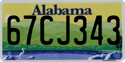 AL license plate 67CJ343