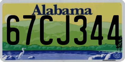 AL license plate 67CJ344