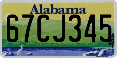 AL license plate 67CJ345