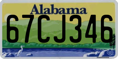 AL license plate 67CJ346
