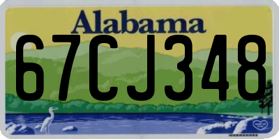 AL license plate 67CJ348