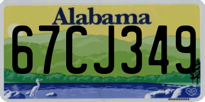 AL license plate 67CJ349