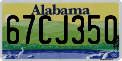 AL license plate 67CJ350