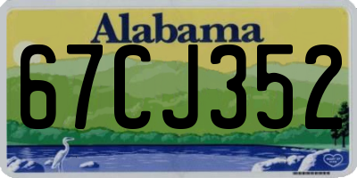 AL license plate 67CJ352