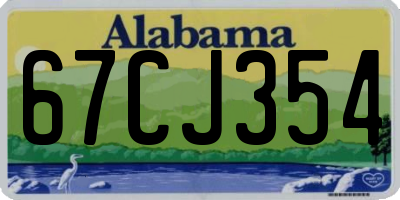 AL license plate 67CJ354