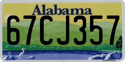 AL license plate 67CJ357
