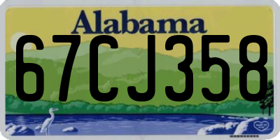 AL license plate 67CJ358