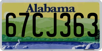 AL license plate 67CJ363