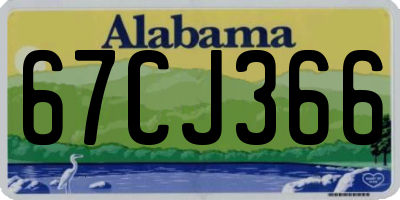 AL license plate 67CJ366