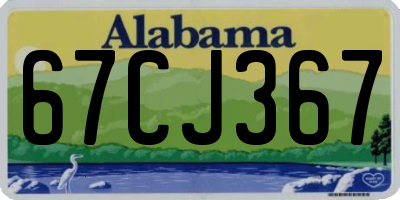 AL license plate 67CJ367