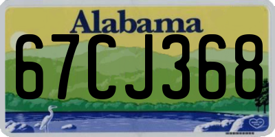AL license plate 67CJ368