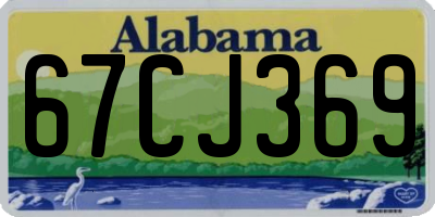 AL license plate 67CJ369