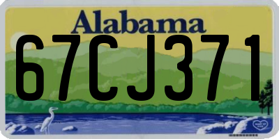 AL license plate 67CJ371