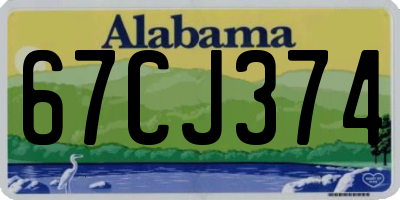 AL license plate 67CJ374