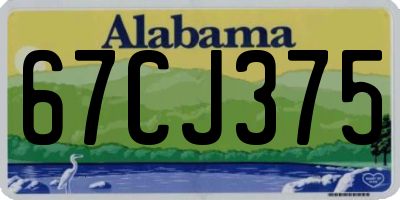 AL license plate 67CJ375