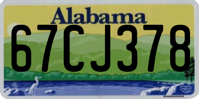 AL license plate 67CJ378