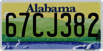 AL license plate 67CJ382